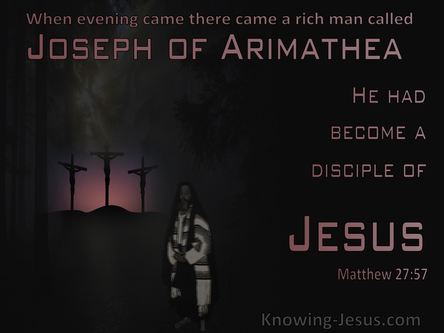 Matthew 27:57 Joseph Of Arimathea Was A Disciple of Jesus (pink)